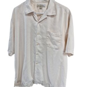 Tommy Bahama Beige Men's Casual Camp Shirt Large